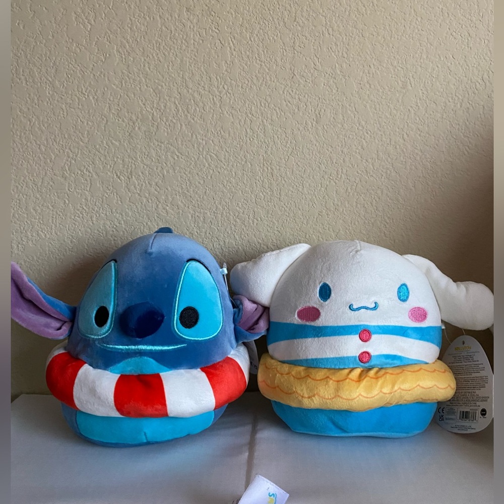 6.5” Stitch & Cinnamoroll Squishmallow Bundle